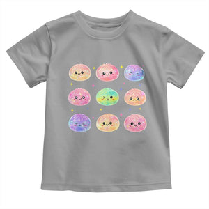 Kawaii Glitter Dumpling Face Grid Graphic Toddler T Shirt Cute Pastel Bao Emoji Expressions