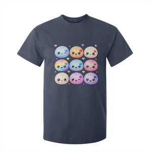 Kawaii Glitter Dumpling Bao Dim Sum Graphic T Shirt For Kid Cute Pastel Foodie Squishy Hearts and Flowers