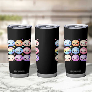 Kawaii Glitter Dumpling Bao Dim Sum Graphic Tumbler Cup Cute Pastel Foodie Squishy Hearts and Flowers