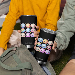 Kawaii Glitter Dumpling Bao Dim Sum Graphic Tumbler Cup Cute Pastel Foodie Squishy Hearts and Flowers