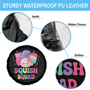 Squish Squad Kawaii Glitter Dumpling and Candy Graphic Spare Tire Cover Cute Gummy Bear Popsicle