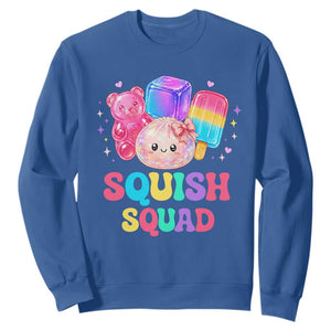 Squish Squad Kawaii Glitter Dumpling and Candy Graphic Sweatshirt Cute Gummy Bear Popsicle