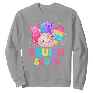 Squish Squad Kawaii Glitter Dumpling and Candy Graphic Sweatshirt Cute Gummy Bear Popsicle