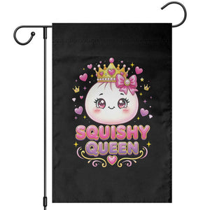 Squishy Queen Kawaii Glitter Dumpling Graphic Garden Flag Cute Tiara Crown and Pink Bow