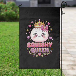 Squishy Queen Kawaii Glitter Dumpling Graphic Garden Flag Cute Tiara Crown and Pink Bow