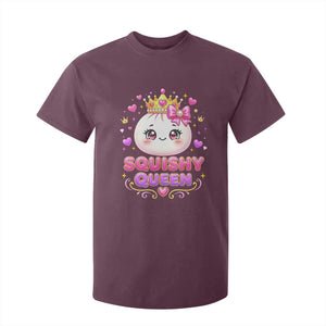 Squishy Queen Kawaii Glitter Dumpling Graphic T Shirt For Kid Cute Tiara Crown and Pink Bow