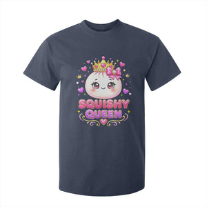 Squishy Queen Kawaii Glitter Dumpling Graphic T Shirt For Kid Cute Tiara Crown and Pink Bow