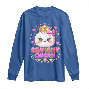Squishy Queen Kawaii Glitter Dumpling Graphic Long Sleeve Shirt Cute Tiara Crown and Pink Bow