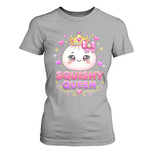Squishy Queen Kawaii Glitter Dumpling Graphic T Shirt For Women Cute Tiara Crown and Pink Bow