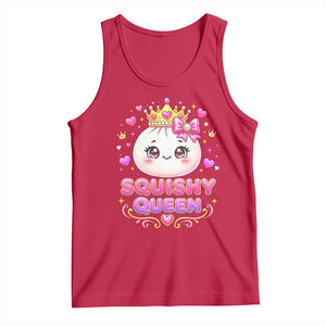 Squishy Queen Kawaii Glitter Dumpling Graphic Tank Top Cute Tiara Crown and Pink Bow