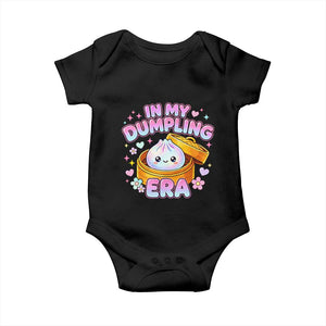 In My Dumpling Era Kawaii Pastel Graphic Baby Onesie Retro Groovy Glitter Bao Steamer Basket