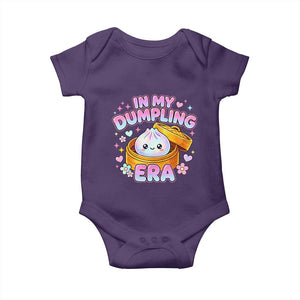 In My Dumpling Era Kawaii Pastel Graphic Baby Onesie Retro Groovy Glitter Bao Steamer Basket