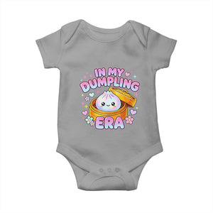 In My Dumpling Era Kawaii Pastel Graphic Baby Onesie Retro Groovy Glitter Bao Steamer Basket