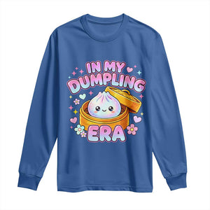 In My Dumpling Era Kawaii Pastel Graphic Long Sleeve Shirt Retro Groovy Glitter Bao Steamer Basket