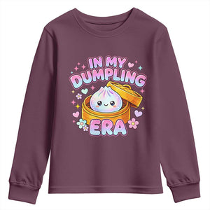 In My Dumpling Era Kawaii Pastel Graphic Youth Sweatshirt Retro Groovy Glitter Bao Steamer Basket