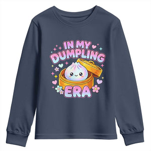 In My Dumpling Era Kawaii Pastel Graphic Youth Sweatshirt Retro Groovy Glitter Bao Steamer Basket