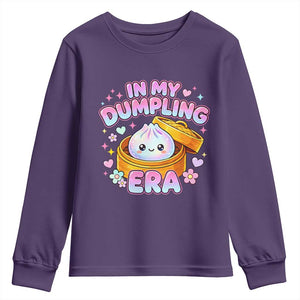 In My Dumpling Era Kawaii Pastel Graphic Youth Sweatshirt Retro Groovy Glitter Bao Steamer Basket