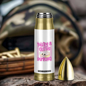 You Are A Glitter Dumpling Cute Preppy Pastel Graphic Bullet Tumbler Kawaii Pastel Pink Striped Food Quote