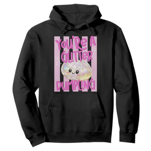 You Are A Glitter Dumpling Cute Preppy Pastel Graphic Hoodie Kawaii Pastel Pink Striped Food Quote