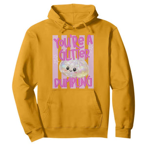 You Are A Glitter Dumpling Cute Preppy Pastel Graphic Hoodie Kawaii Pastel Pink Striped Food Quote