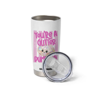 You Are A Glitter Dumpling Cute Preppy Pastel Graphic Tumbler Cup Kawaii Pastel Pink Striped Food Quote