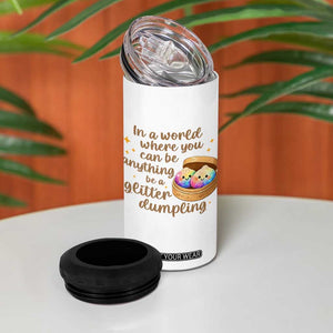 Be A Glitter Dumpling Kawaii Graphic 4 in 1 Can Cooler Tumbler In A World Squish Squad Mystery Box