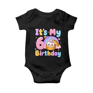Its My 6th Birthday Kawaii Glitter Dumpling Graphic Baby Onesie Cute 6 Years Old Rainbow Bday Girl Party