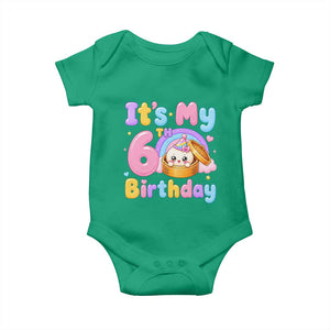 Its My 6th Birthday Kawaii Glitter Dumpling Graphic Baby Onesie Cute 6 Years Old Rainbow Bday Girl Party