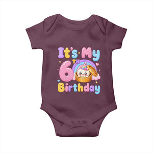 Its My 6th Birthday Kawaii Glitter Dumpling Graphic Baby Onesie Cute 6 Years Old Rainbow Bday Girl Party