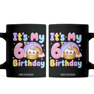 Its My 6th Birthday Kawaii Glitter Dumpling Graphic Coffee Mug Cute 6 Years Old Rainbow Bday Girl Party