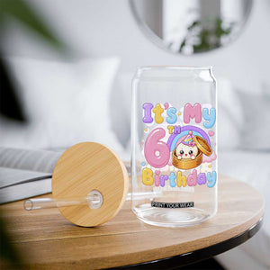 Its My 6th Birthday Kawaii Glitter Dumpling Graphic Glass Can Cute 6 Years Old Rainbow Bday Girl Party