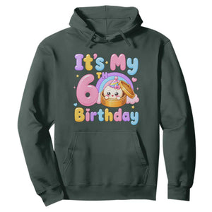 Its My 6th Birthday Kawaii Glitter Dumpling Graphic Hoodie Cute 6 Years Old Rainbow Bday Girl Party