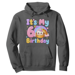 Its My 6th Birthday Kawaii Glitter Dumpling Graphic Hoodie Cute 6 Years Old Rainbow Bday Girl Party