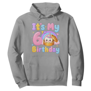 Its My 6th Birthday Kawaii Glitter Dumpling Graphic Hoodie Cute 6 Years Old Rainbow Bday Girl Party