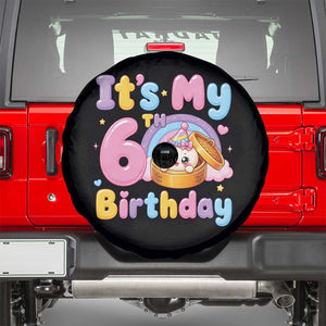 Its My 6th Birthday Kawaii Glitter Dumpling Graphic Spare Tire Cover Cute 6 Years Old Rainbow Bday Girl Party