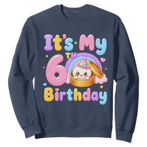 Its My 6th Birthday Kawaii Glitter Dumpling Graphic Sweatshirt Cute 6 Years Old Rainbow Bday Girl Party