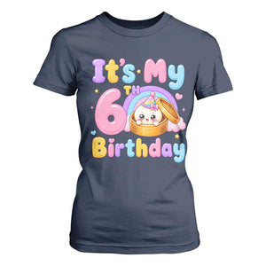 Its My 6th Birthday Kawaii Glitter Dumpling Graphic T Shirt For Women Cute 6 Years Old Rainbow Bday Girl Party