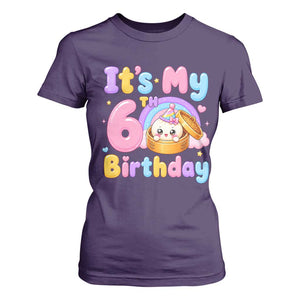 Its My 6th Birthday Kawaii Glitter Dumpling Graphic T Shirt For Women Cute 6 Years Old Rainbow Bday Girl Party