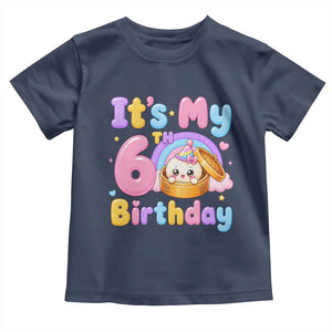 Its My 6th Birthday Kawaii Glitter Dumpling Graphic Toddler T Shirt Cute 6 Years Old Rainbow Bday Girl Party