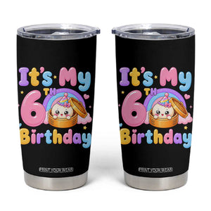 Its My 6th Birthday Kawaii Glitter Dumpling Graphic Tumbler Cup Cute 6 Years Old Rainbow Bday Girl Party