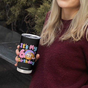 Its My 6th Birthday Kawaii Glitter Dumpling Graphic Tumbler Cup Cute 6 Years Old Rainbow Bday Girl Party