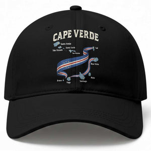 Cape Verde Islands Map National Flag Baseball Cap Cabo Verde Archipelago Geography Pride TS02 Print Your Wear