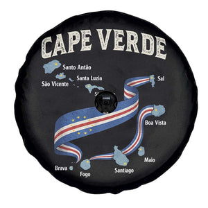 Cape Verde Islands Map National Flag Spare Tire Cover Cabo Verde Archipelago Geography Pride TS02 Print Your Wear