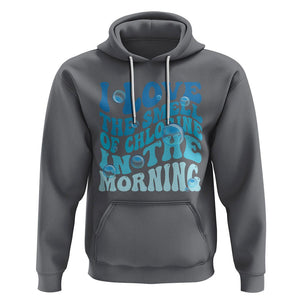 Funny Swimming Hoodie I Love The Smell Of Chlorine In The Morning Groovy TS02 Charcoal Printyourwear