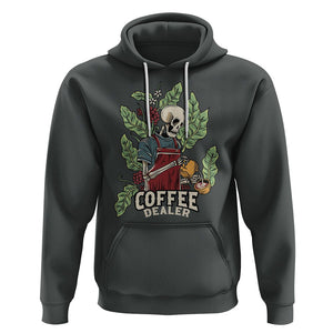 Skeleton Barista Hoodie Coffee Dealer Latte Lover TS02 Dark Heather Printyourwear