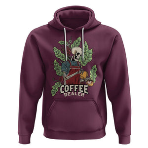 Skeleton Barista Hoodie Coffee Dealer Latte Lover TS02 Maroon Printyourwear