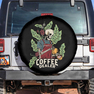 Skeleton Barista Spare Tire Cover Coffee Dealer Latte Lover TS02 No hole Black Print Your Wear