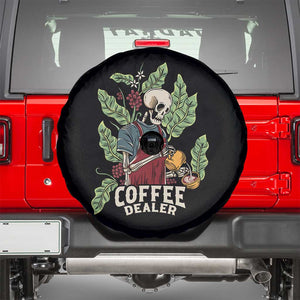 Skeleton Barista Spare Tire Cover Coffee Dealer Latte Lover TS02 Black Print Your Wear