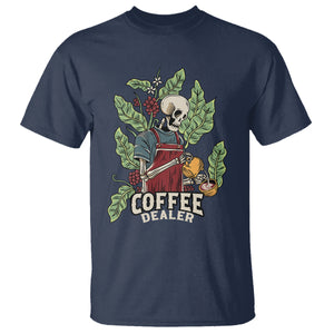 Skeleton Barista T Shirt Coffee Dealer Latte Lover TS02 Navy Printyourwear