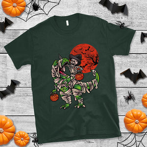 Halloween Skeleton Riding Dinosaur Funny Scary Pumpkin T Shirt TS02 Printyourwear